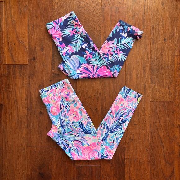 Lilly Pulitzer Kids Leggings - Pink and Blue Floral - Picture 6 of 10